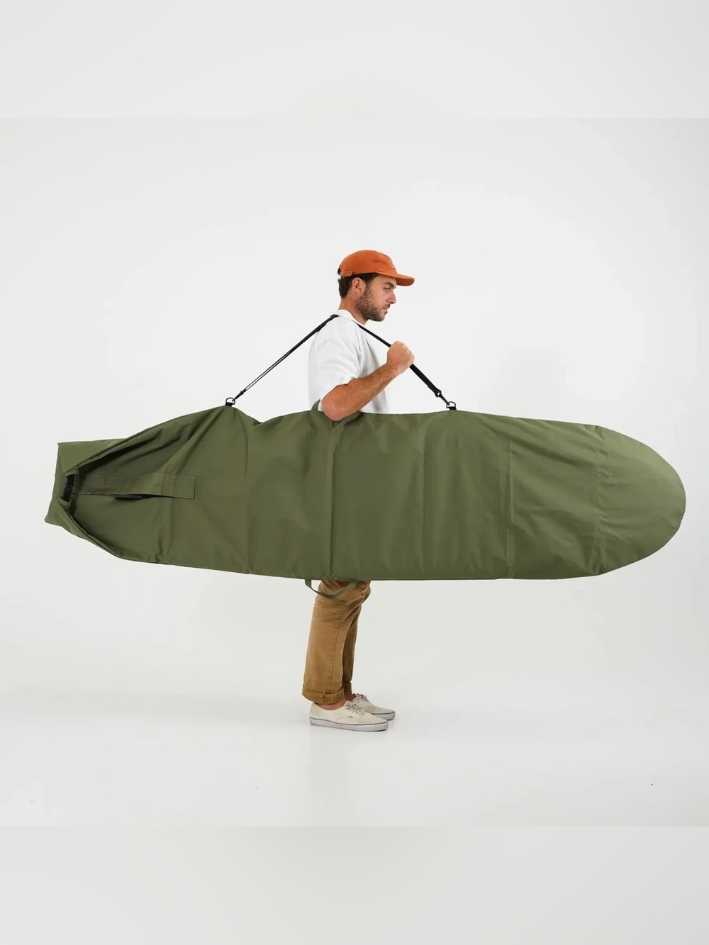 NWT FARO ADJUSTABLE 8ft CANVAS SURFBOARD BAG (OLIVE COLOR)